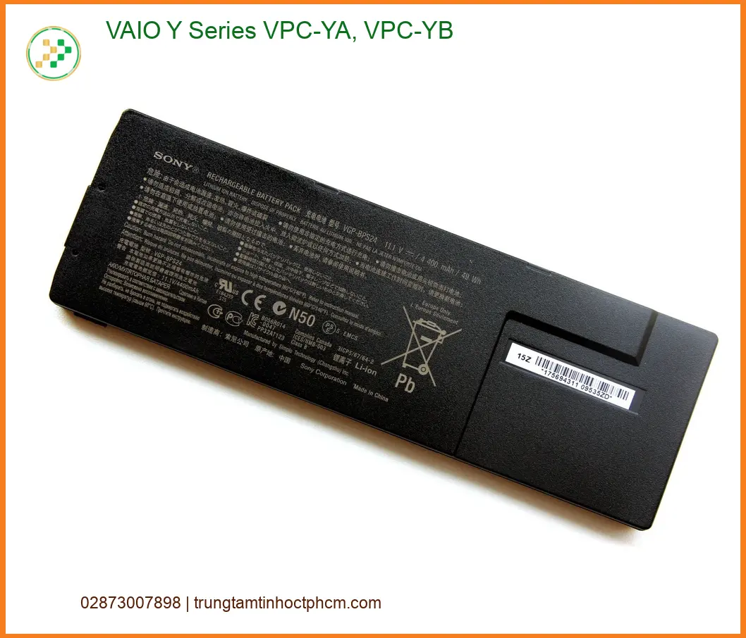 Pin Laptop VAIO Y Series - Thay Nhanh Chóng - Trung Tâm TPHCM