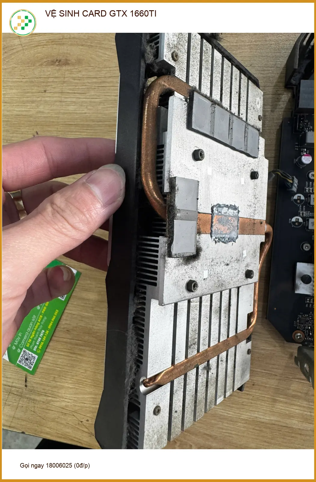 Chị Thảo lo ngại card nóng - Trung tâm vệ sinh card GTX 1660TI Quận 10 ảnh thực tế 1