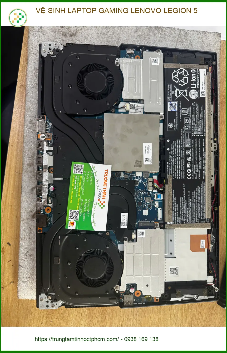 Chị Diệp tìm chỗ vệ sinh Laptop Gaming Lenovo Legion 5 Quận 10 lấy ngay ảnh thực tế 2