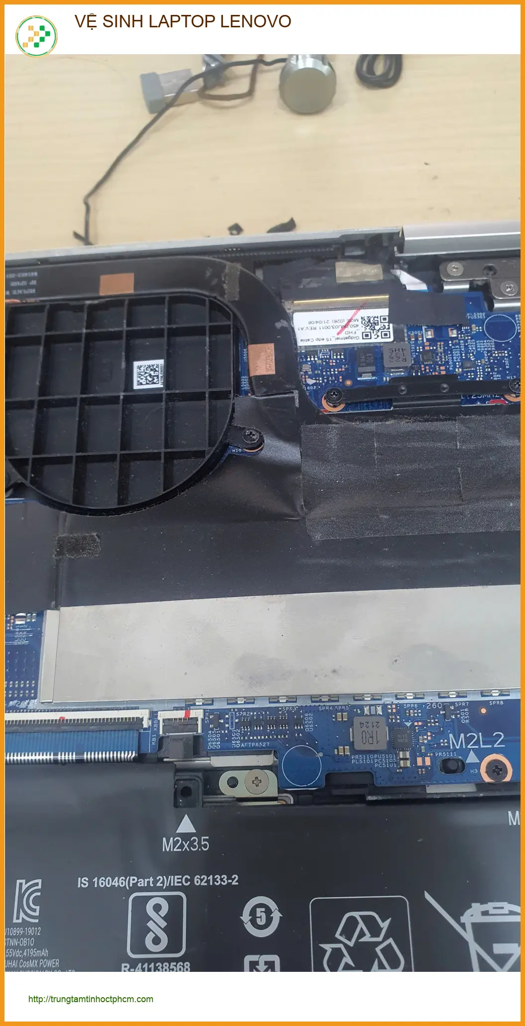 Chú Phúc cần vệ sinh laptop Lenovo Quận Gò Vấp - Ngăn nóng máy ảnh thực tế 2
