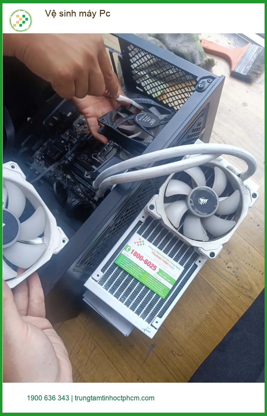 Anh Vỹ kỹ sư phần mềm review dịch vụ vệ sinh máy Pc Quận Tân Phú định kỳ ảnh thực tế 2