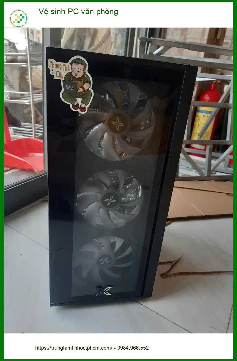 Trung tâm vệ sinh PC văn phòng Quận Tân Bình - Anh Đức kế toán máy chạy mượt mà ảnh thực tế 2