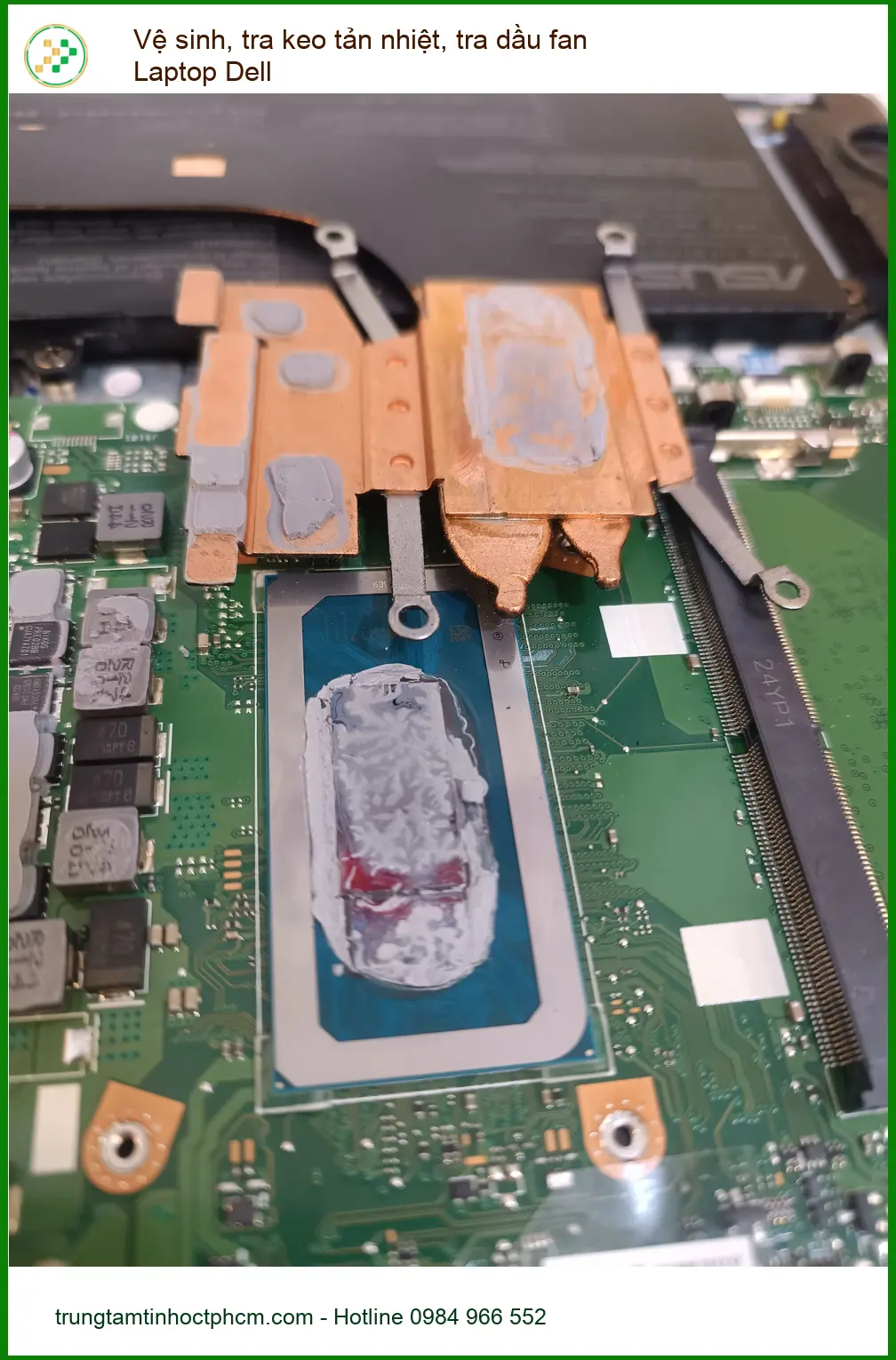 Anh Bình cần vệ sinh, tra keo, dầu fan Laptop Dell Quận 7 ảnh thực tế 1