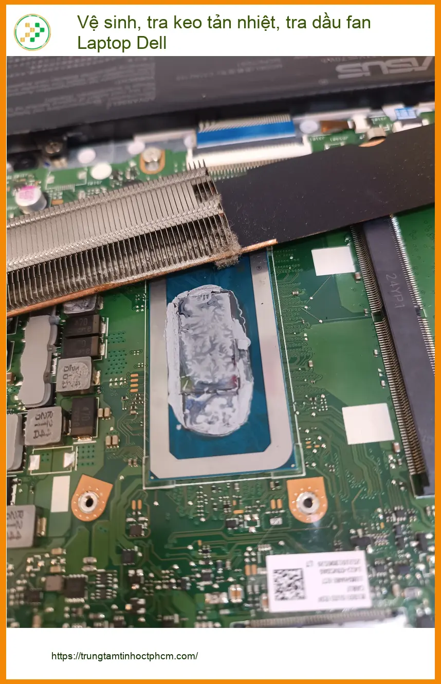 Anh Bình cần vệ sinh, tra keo, dầu fan Laptop Dell Quận 7 ảnh thực tế 2