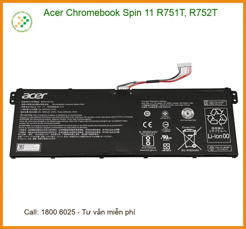 Pin Laptop Acer Spin 11 R751T - Thay Nhanh Tại Trung Tâm | Giá Rẻ TPHCM