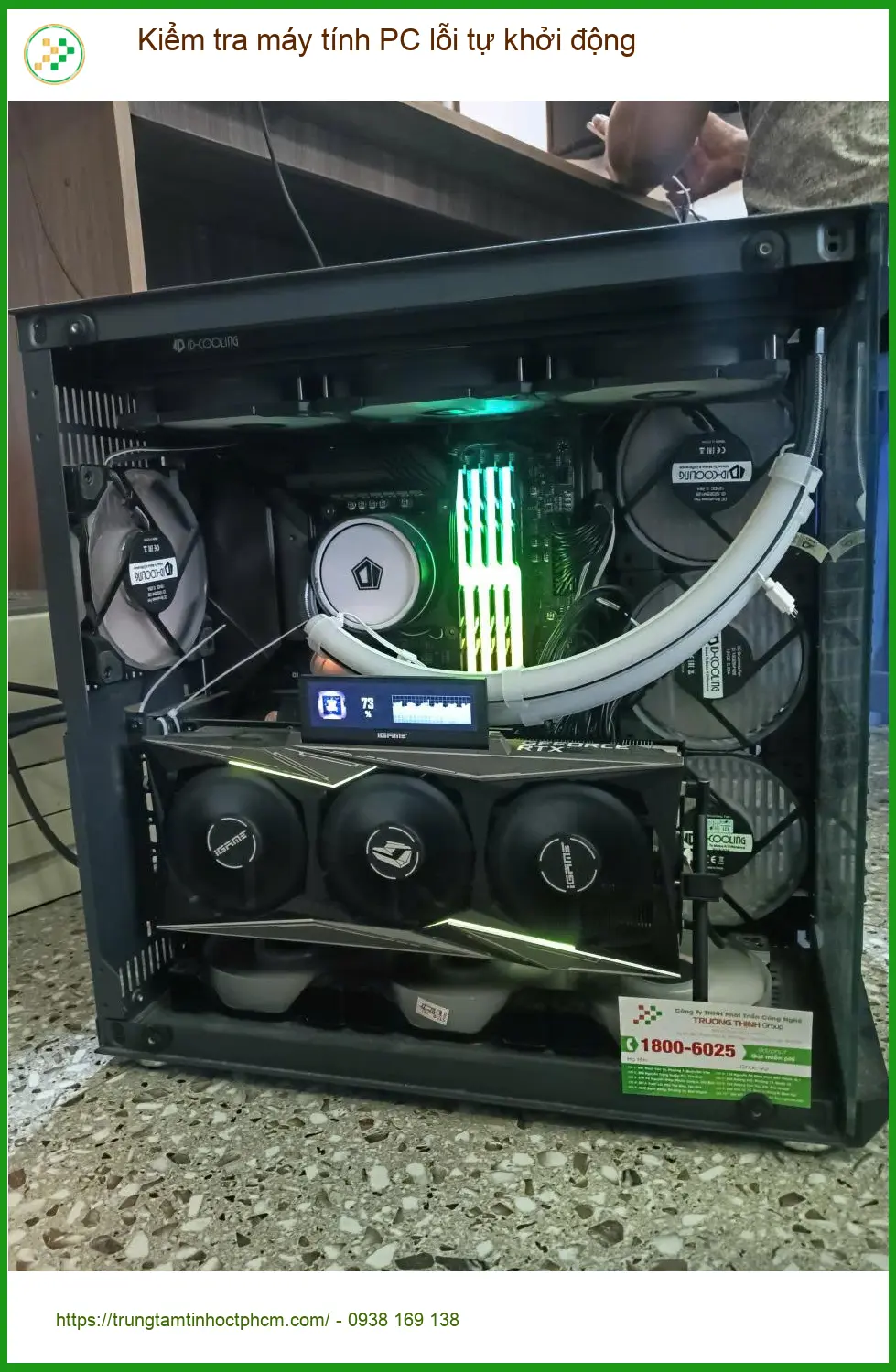 Chị Thúy kiểm tra máy tính PC lỗi tự khởi động Quận 7 lấy ngay ảnh thực tế 1