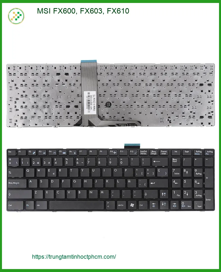 Bàn phím Laptop MSI FX600, FX603, FX610 - Thay Nhanh Lấy Liền TPHCM Giá Rẻ