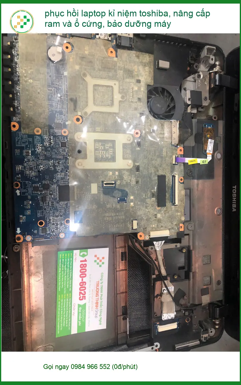 Chú Phước cứu laptop Toshiba kỉ niệm, nâng cấp RAM, bảo dưỡng Quận Bình Thạnh ảnh thực tế 1