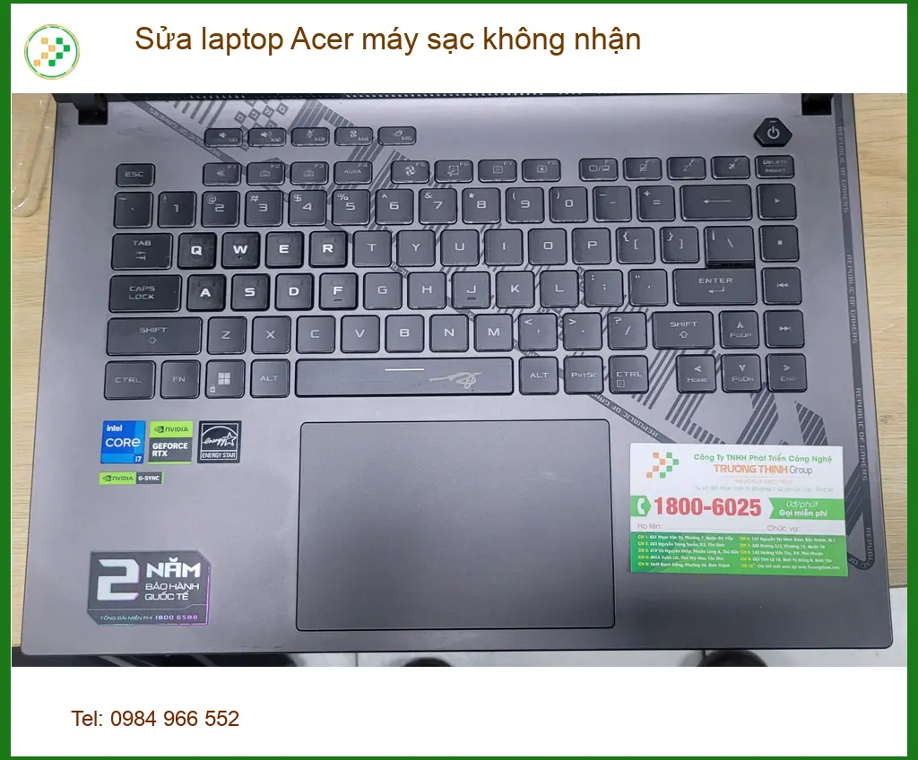 Anh Kiệt nhân viên cần sửa laptop Acer sạc không nhận tại Quận Bình Tân ảnh thực tế 1