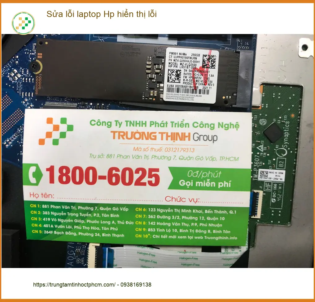 Chị Thảo kinh doanh online: Ca sửa lỗi laptop Hp hiển thị lỗi tại Bình Tân ảnh thực tế 1