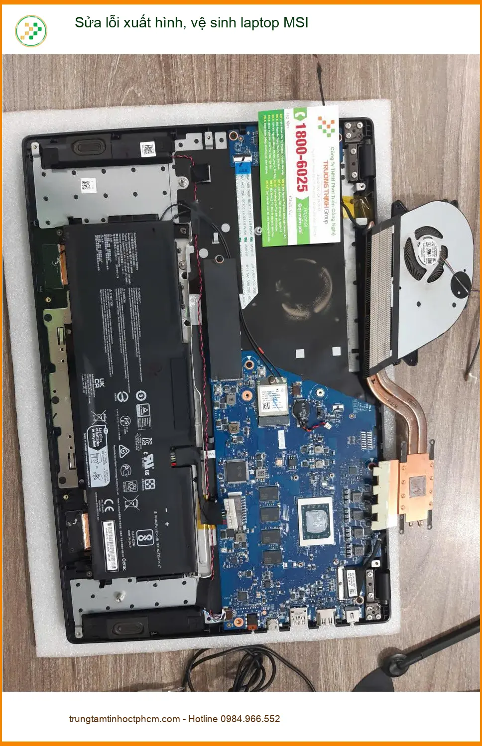 Chị Mai thoát deadline nhờ địa điểm sửa lỗi xuất hình laptop MSI Tân Bình ảnh thực tế 1