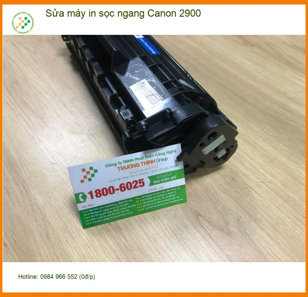Chị Diệu cần sửa máy in sọc ngang Canon 2900 Quận Bình Tân gấp ảnh thực tế 2