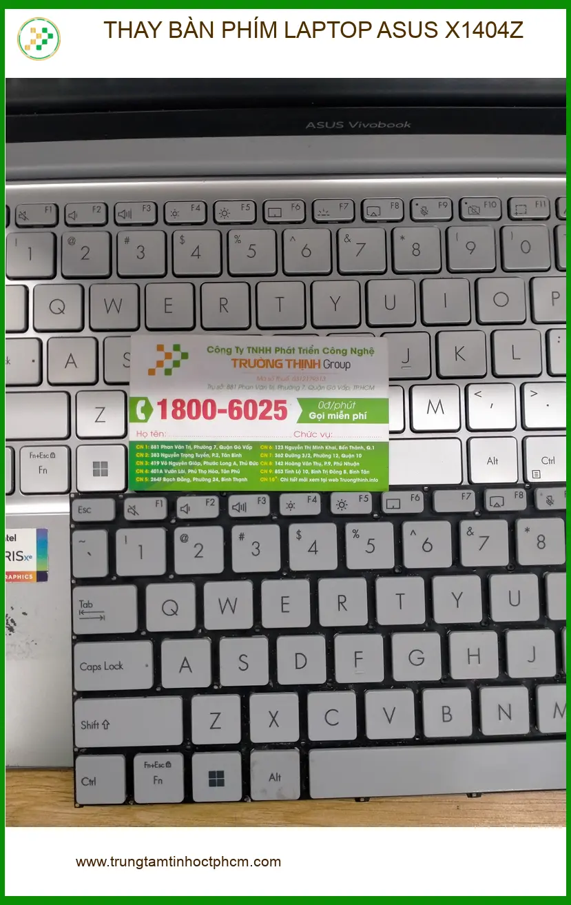 Chỗ thay bàn phím Laptop ASUS X1404Z Quận 12 uy tín - Anh Phúc kiến trúc sư hài lòng ảnh thực tế 2