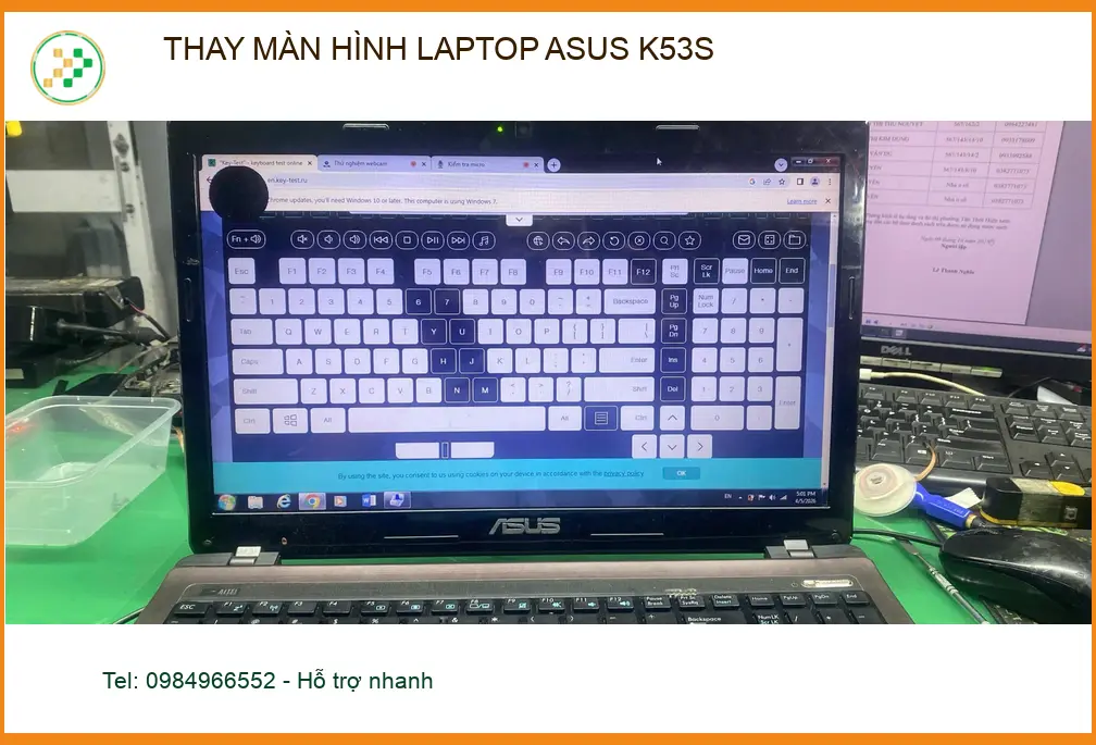 Anh Quân shipper review Dịch vụ Thay Màn Hình Laptop Asus K53S Quận Gò Vấp ảnh thực tế 1