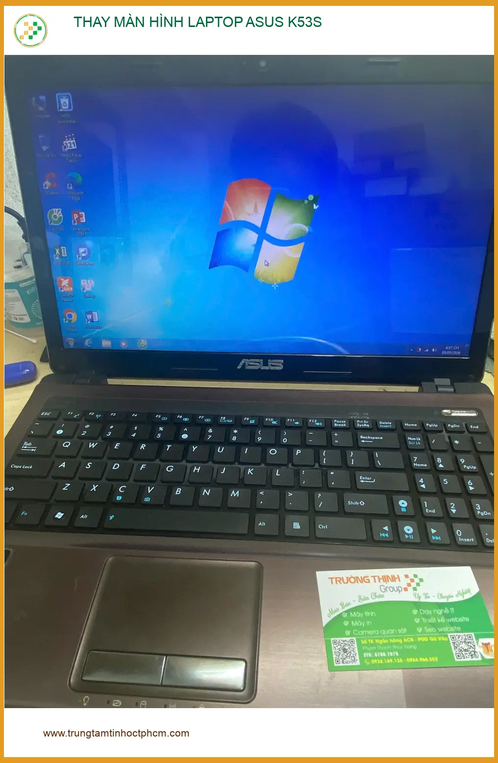 Anh Quân shipper review Dịch vụ Thay Màn Hình Laptop Asus K53S Quận Gò Vấp ảnh thực tế 2