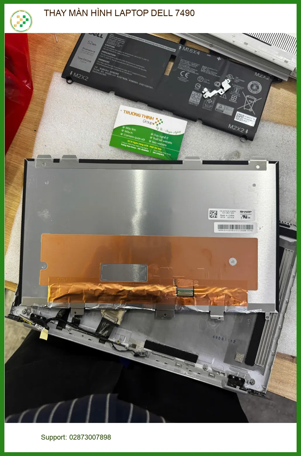 Thay màn hình laptop Dell 7490 Quận 10 - Chị Bích review ca lấy liền ảnh thực tế 1