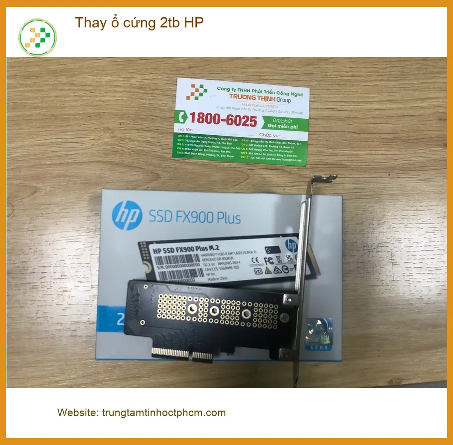 Dịch vụ thay ổ cứng 2tb HP Quận Bình Tân lấy liền - Anh Vinh kỹ sư ảnh thực tế 1