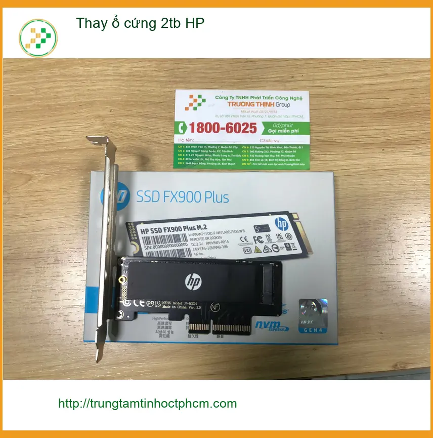 Dịch vụ thay ổ cứng 2tb HP Quận Bình Tân lấy liền - Anh Vinh kỹ sư ảnh thực tế 2