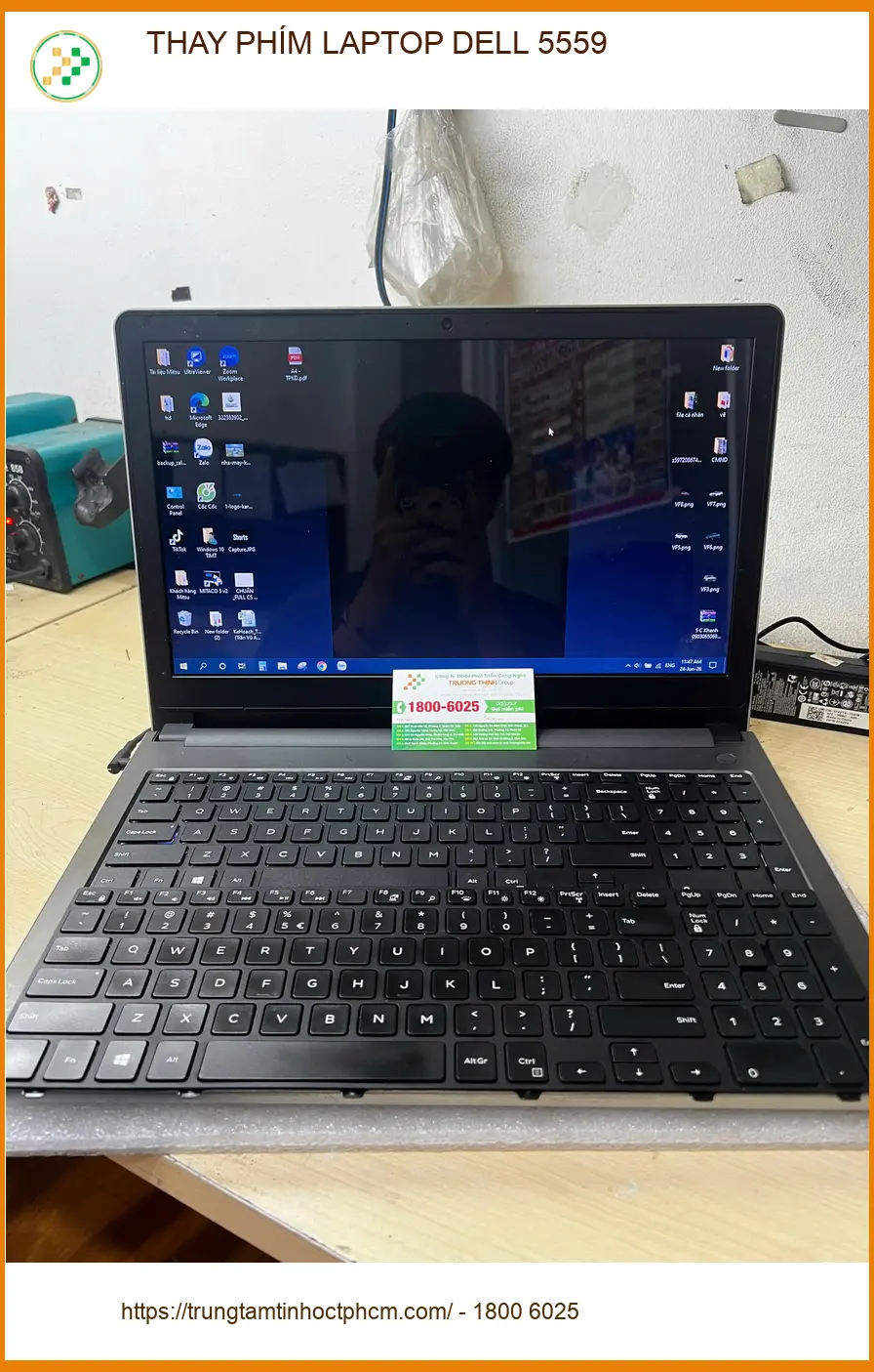 Anh Quang nhân viên IT tìm chỗ thay phím laptop Dell 5559 Quận Gò Vấp giá tốt ảnh thực tế 1