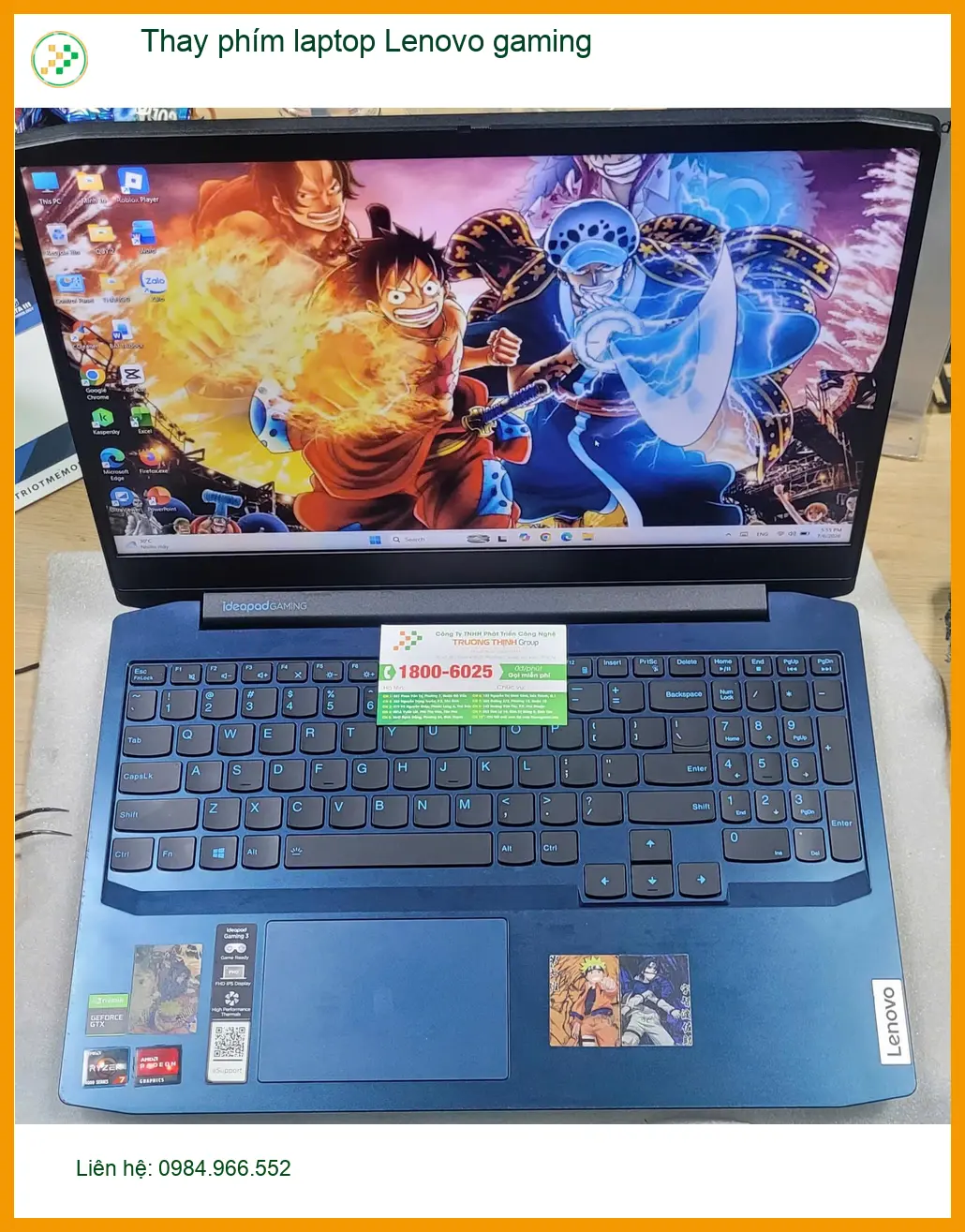 Anh Quang ở Quận Bình Tân thay phím laptop Lenovo gaming - Review chỗ uy tín ảnh thực tế 1