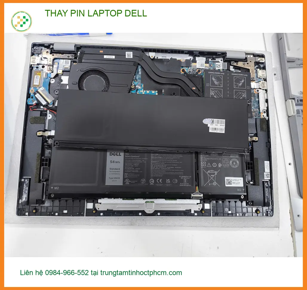 Anh Huy IT tìm chỗ thay pin laptop Dell Quận Gò Vấp khi pin hỏng ảnh thực tế 2