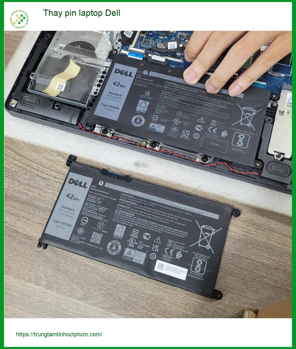 Trung tâm Thay pin laptop Dell Quận Tân Bình uy tín - Anh Quân kiến trúc sư hết pin ảnh thực tế 1