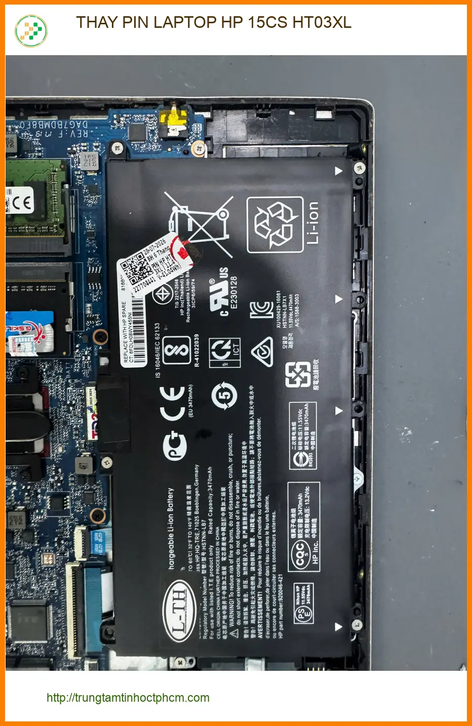 Anh Vĩnh tìm trung tâm thay pin laptop HP 15CS HT03XL Quận 10 uy tín ảnh thực tế 1