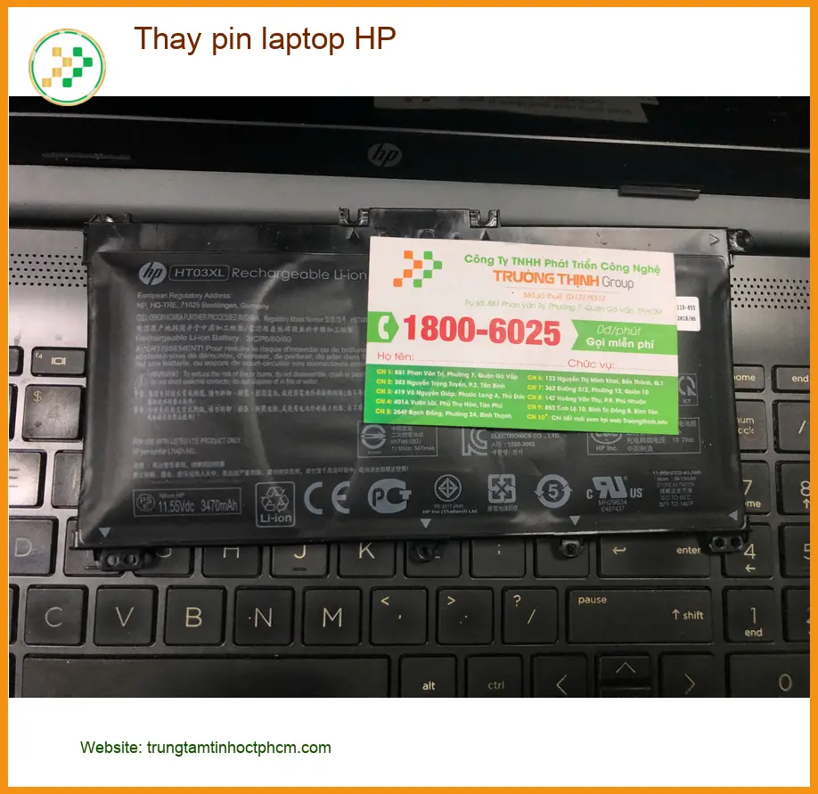Anh Vũ kỹ sư xây dựng: Cửa hàng Thay pin laptop HP Quận Bình Tân uy tín ảnh thực tế 1