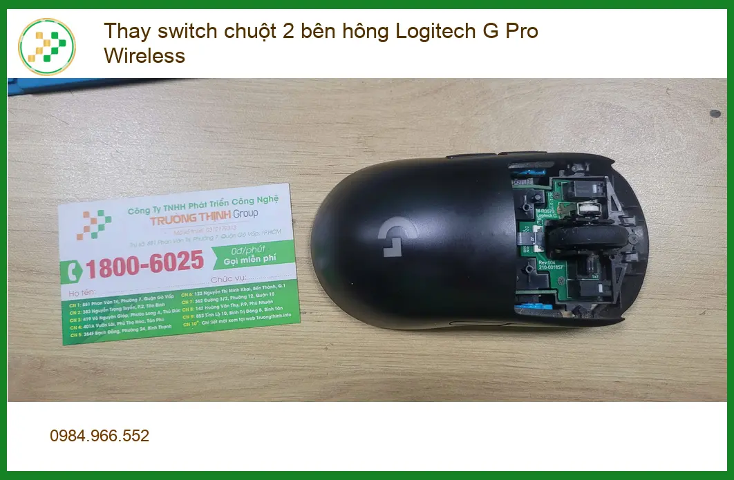 Chú Đức kiến trúc sư review dịch vụ thay switch chuột Logitech G Pro Wireless Quận Bình Tân ảnh thực tế 1