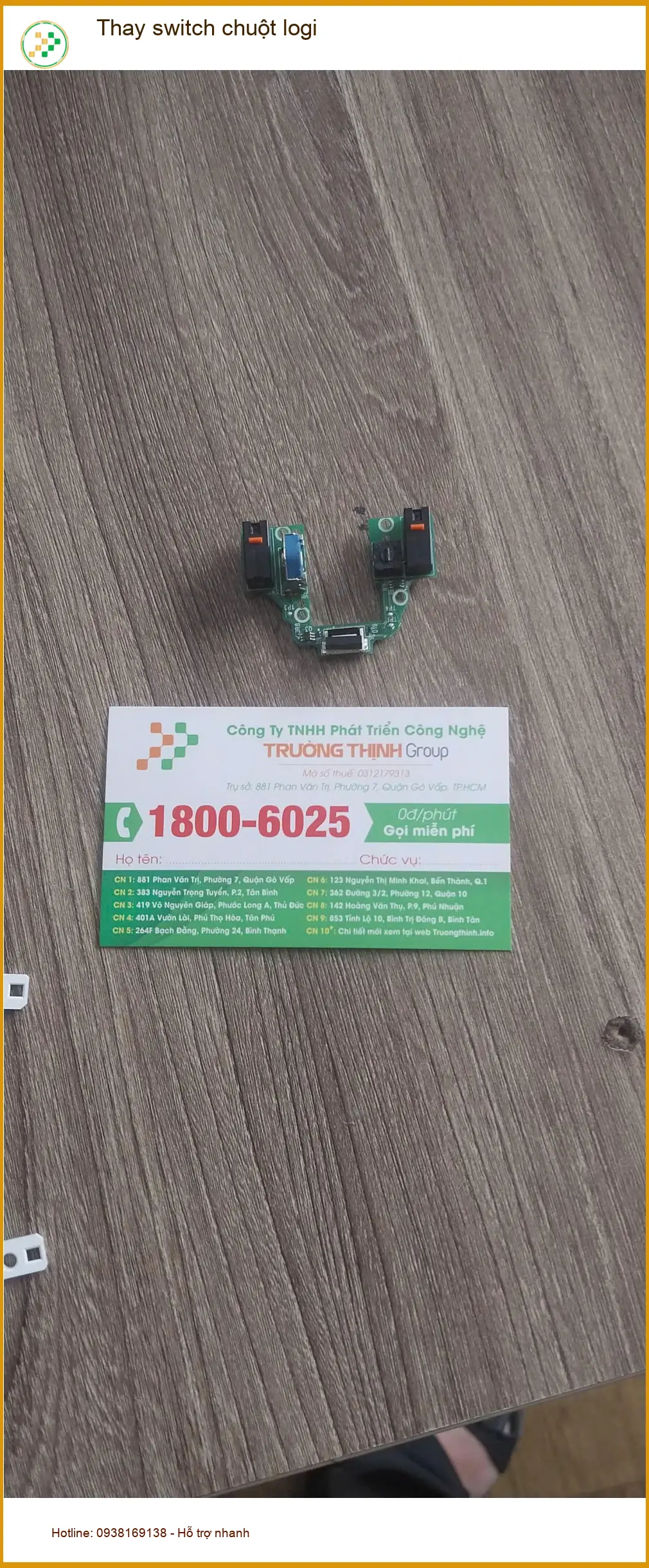 Chỗ thay switch chuột logi Quận Tân Phú - Anh Sơn review nhanh ảnh thực tế 2