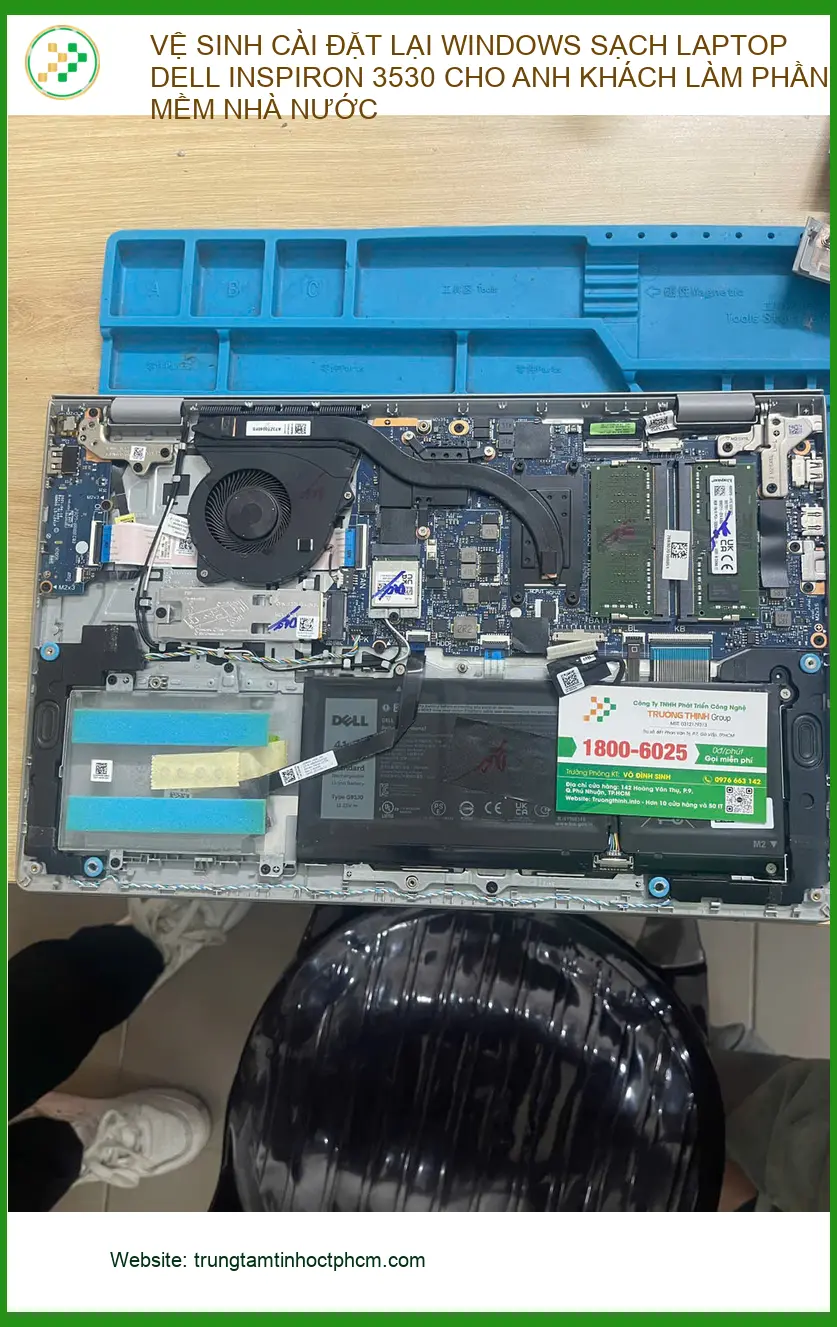 Anh Tùng lập trình viên review: Vệ sinh cài lại Win Dell 3530 P.Nhuận ảnh thực tế 1