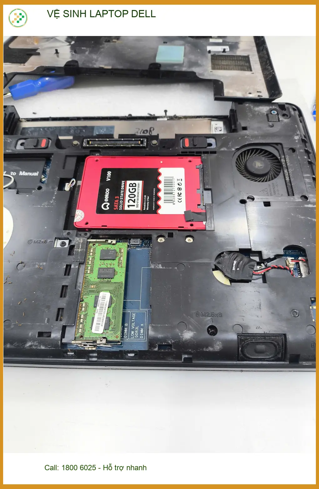 Bác Thanh lo lắng máy nóng - Dịch vụ Vệ sinh LAPTOP DELL Quận Gò Vấp uy tín ảnh thực tế 2