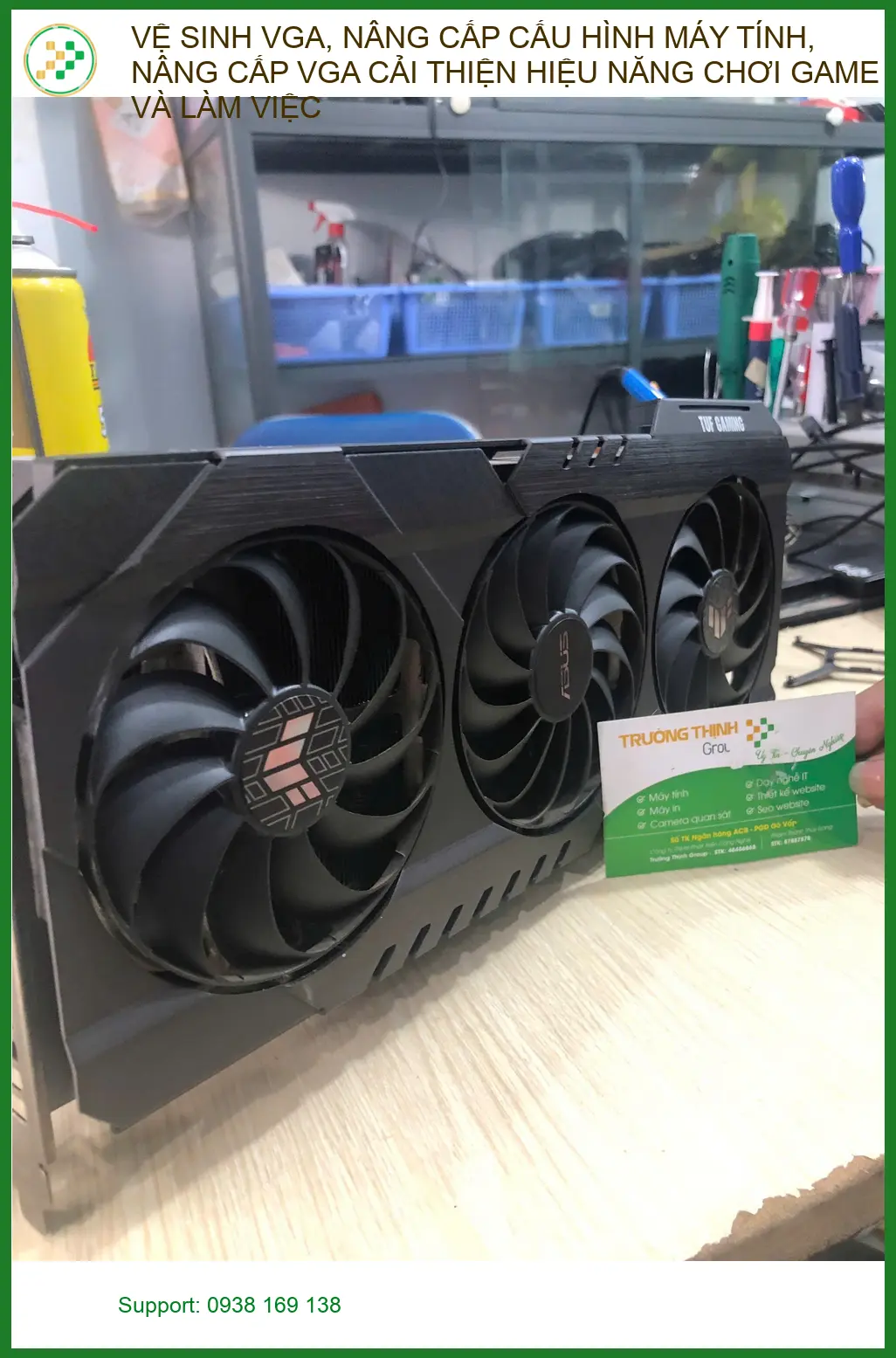 Anh Quang đánh giá dịch vụ nâng cấp VGA, vệ sinh máy tính uy tín Quận Bình Thạnh ảnh thực tế 1