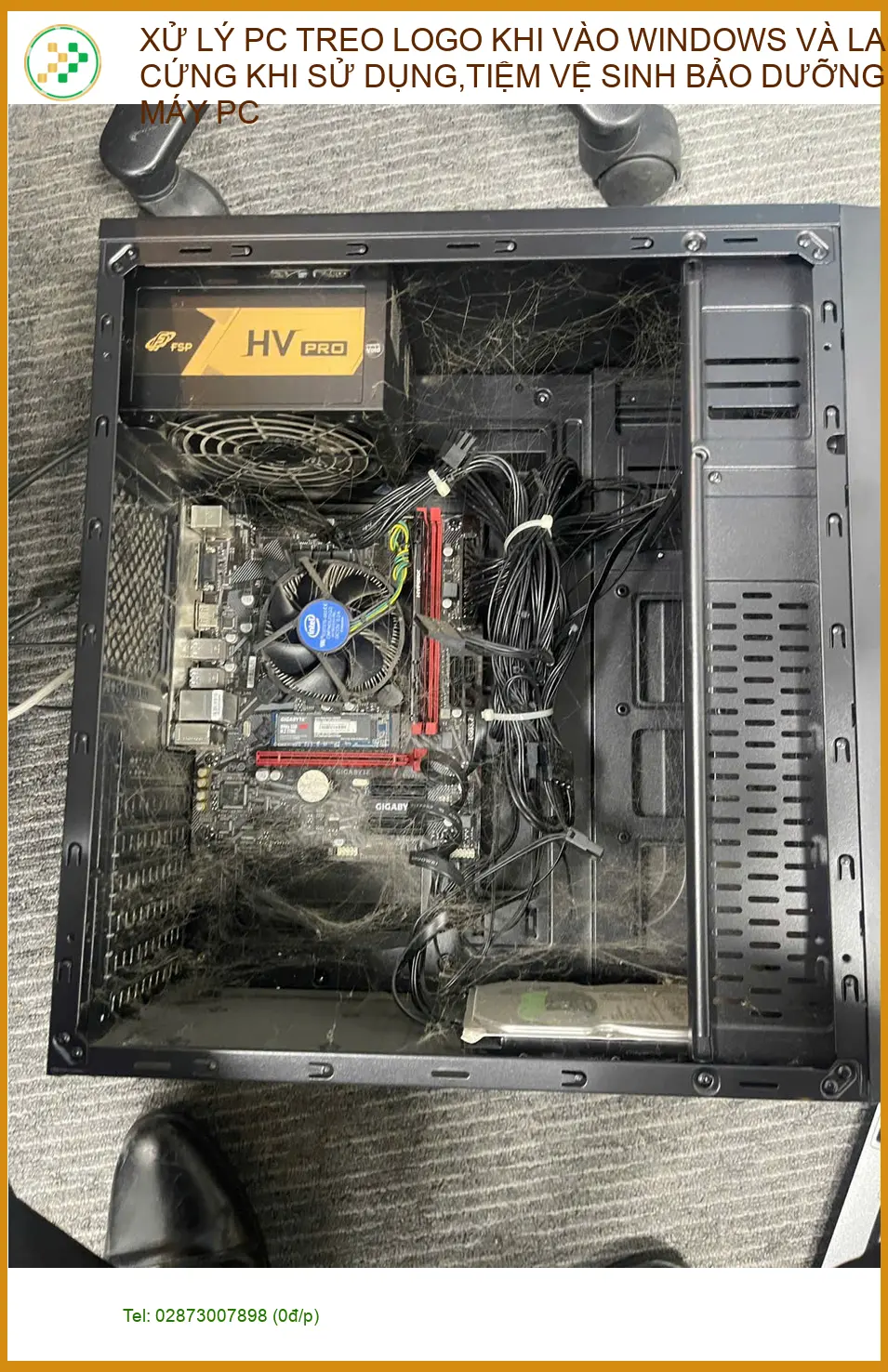 Chị Thảo tìm tiệm xử lý PC treo logo, lag và vệ sinh ở Quận Phú Nhuận ảnh thực tế 1