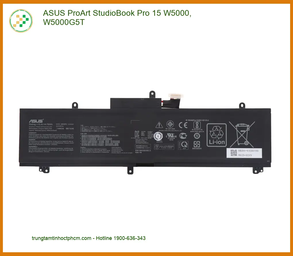 Pin Laptop ASUS ProArt StudioBook Pro 15 - Thay Lấy Liền, Giá Tốt TPHCM