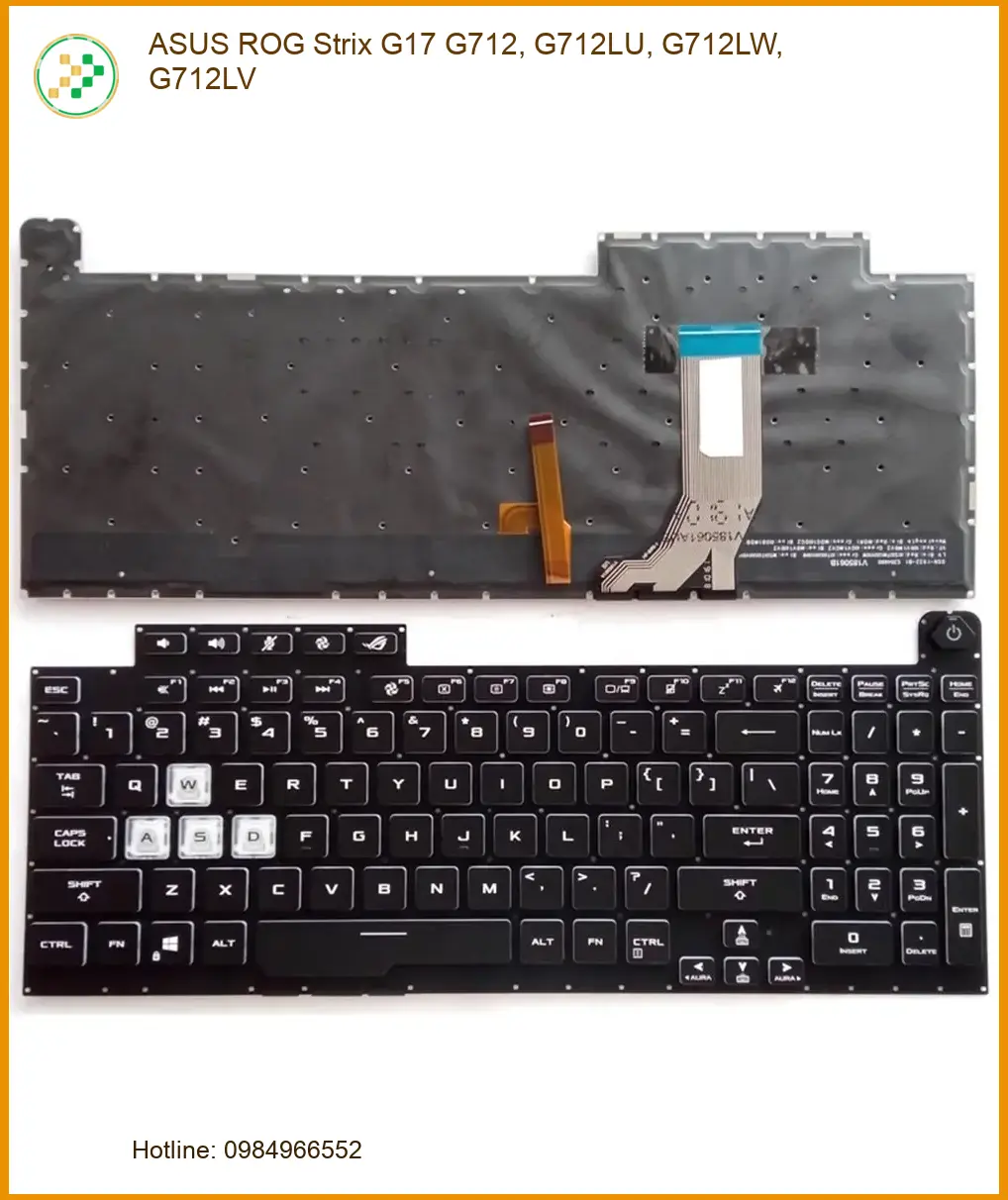 Bàn phím Laptop ASUS ROG Strix G17 - Thay Nhanh Lấy Liền Tại TPHCM