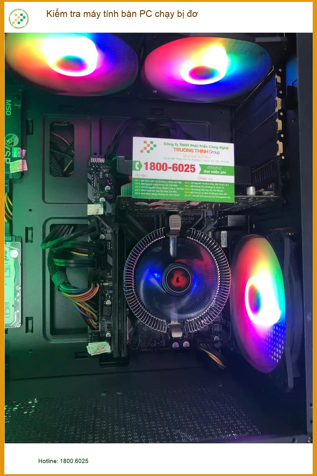 Cô Lan Anh tìm nơi khắc phục máy tính bàn PC đơ Quận Bình Tân uy tín ảnh thực tế 1