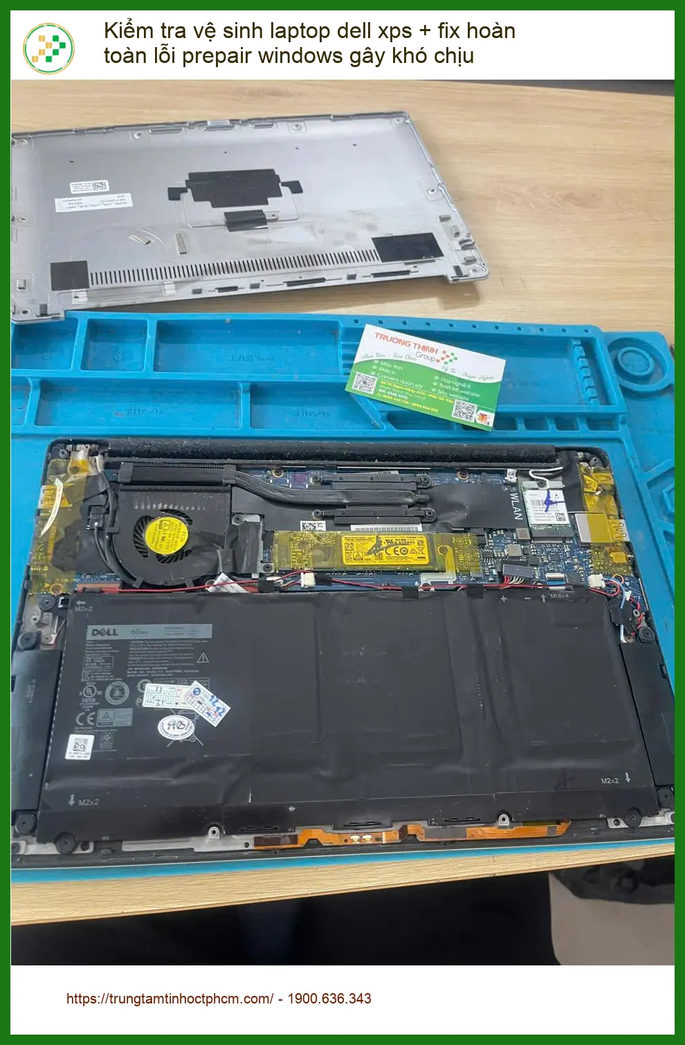 Chị Mai cần - Vệ sinh laptop Dell XPS, sửa lỗi Prepair Windows Quận Phú Nhuận ảnh thực tế 1