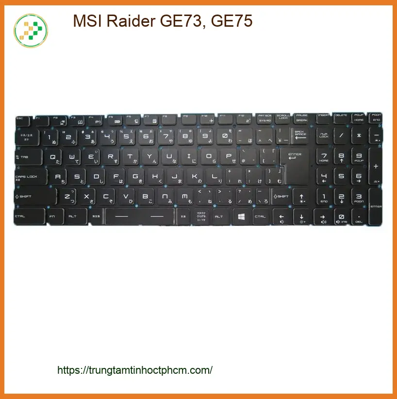 Bàn phím Laptop MSI Raider GE73, GE75 - Lắp đặt tận nơi | Giá rẻ TPHCM