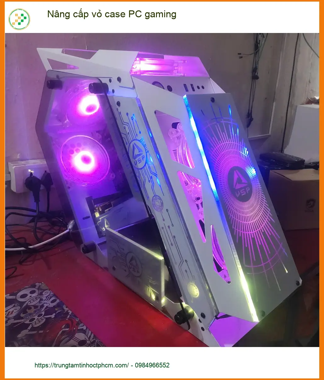 Chị Quỳnh kiến trúc sư Quận 7 review địa điểm nâng cấp vỏ case PC gaming ảnh thực tế 1