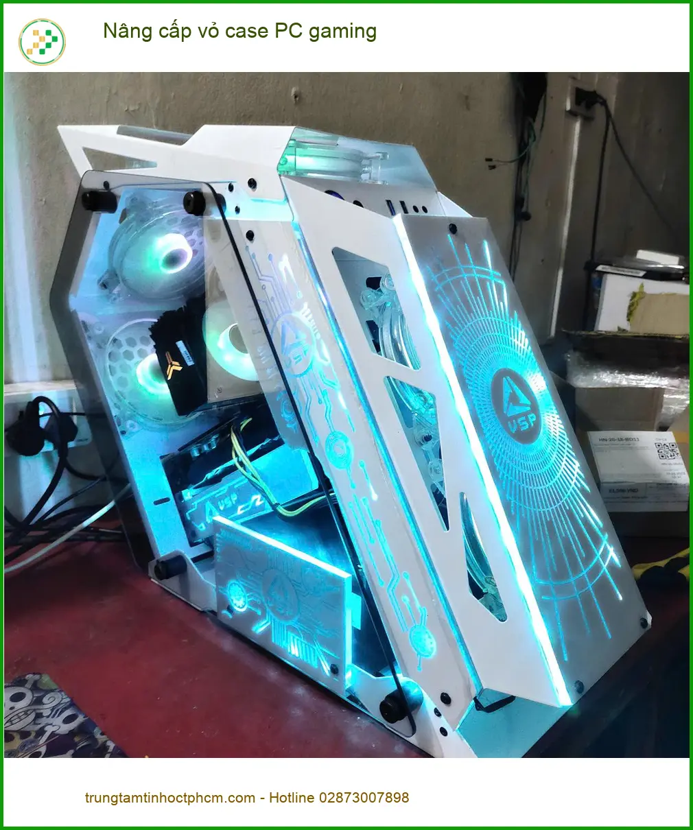 Chị Quỳnh kiến trúc sư Quận 7 review địa điểm nâng cấp vỏ case PC gaming ảnh thực tế 2