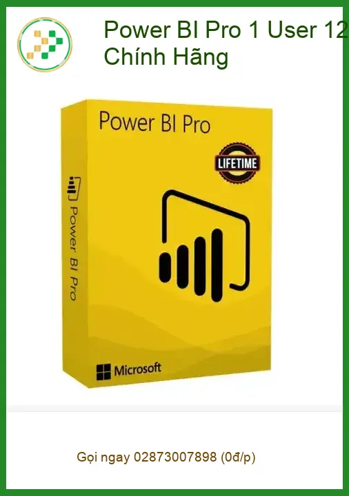 Power BI Pro Bản Quyền - Trung Tâm Uy Tín, Hỗ Trợ Nhanh Tại TPHCM