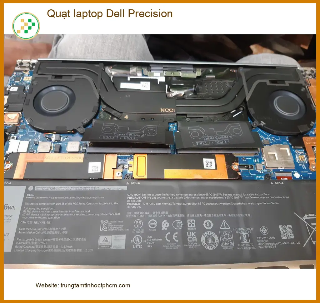 Anh Khang nhân viên IT tìm chỗ thay quạt laptop Dell Precision Quận Tân Bình lấy liền ảnh thực tế 1
