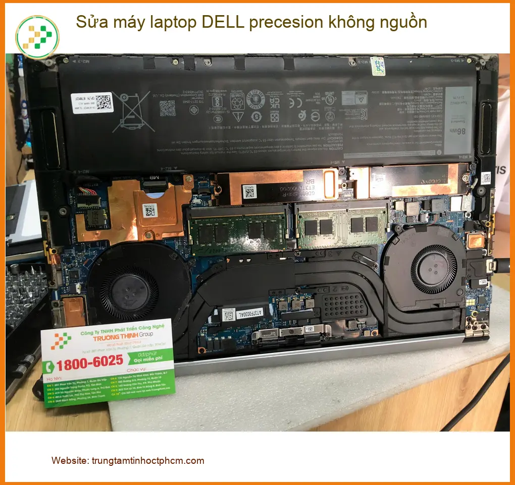 Anh Khoa sửa máy laptop DELL Precision không nguồn Quận Bình Tân ảnh thực tế 1