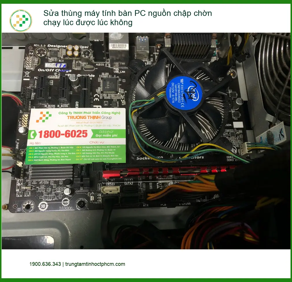 Anh Quang kỹ sư lập trình sửa thùng máy tính bàn PC nguồn chập chờn Quận Bình Tân ảnh thực tế 1