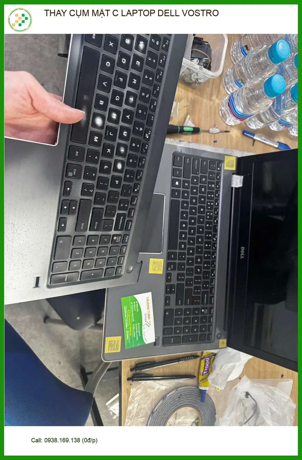 Cô Phượng giáo viên Quận 10: Thay cụm mặt C laptop Dell Vostro lấy ngay ảnh thực tế 1