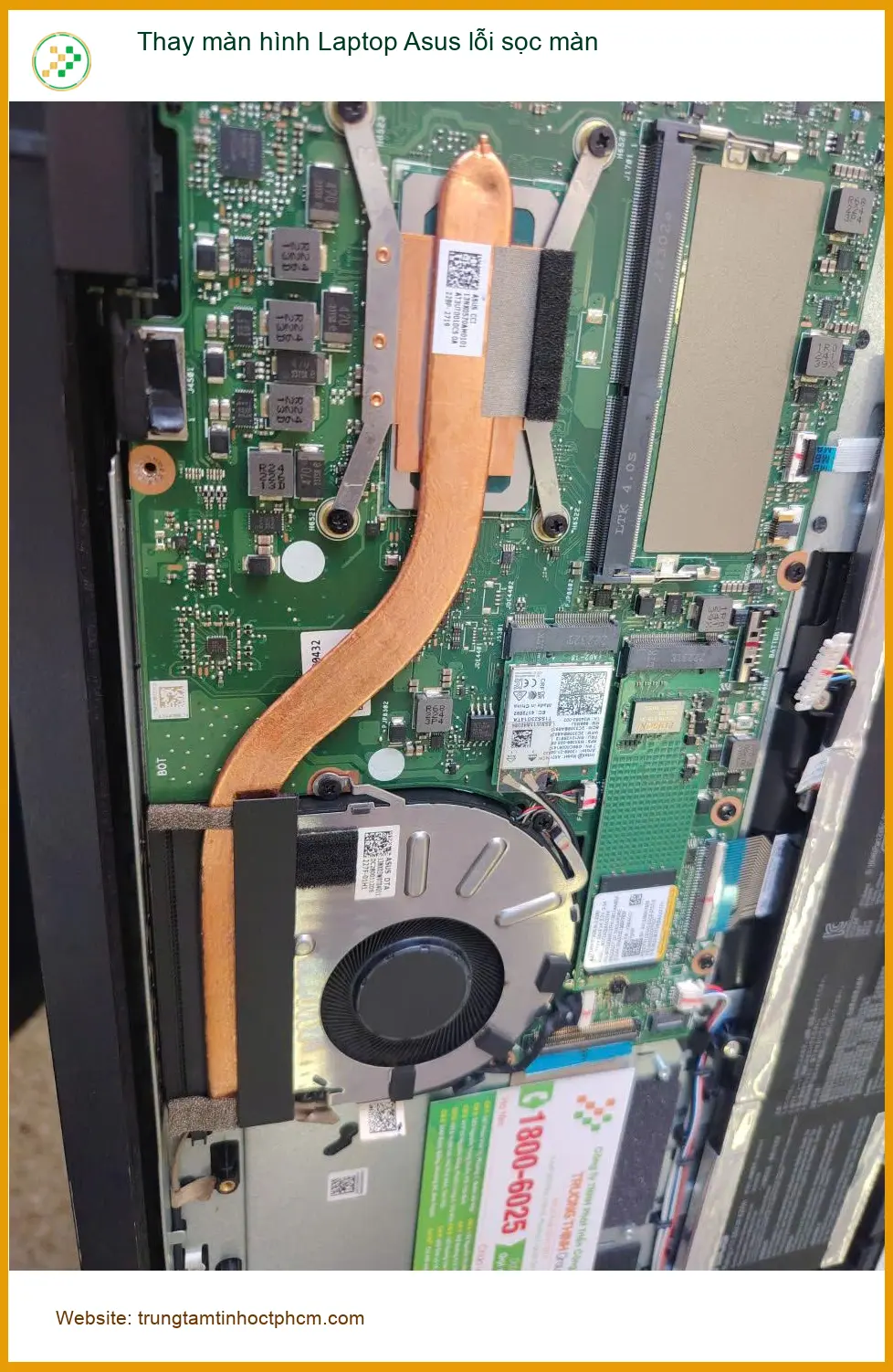 Anh Bảo tìm trung tâm thay màn hình Laptop Asus lỗi sọc màn Quận 7 uy tín
