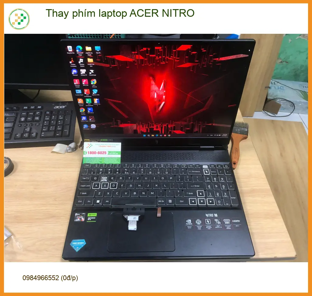 Anh Quang lỡ làm đổ nước tìm tiệm thay phím laptop ACER NITRO Quận Bình Tân ảnh thực tế 1