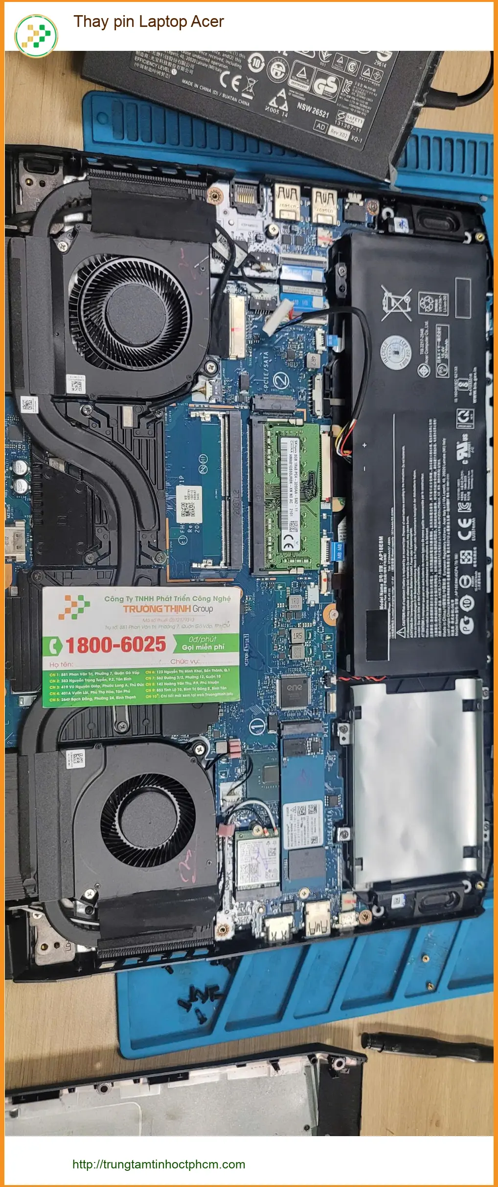 Anh Quý văn phòng - Tìm trung tâm thay pin Laptop Acer Quận Bình Tân ảnh thực tế 1