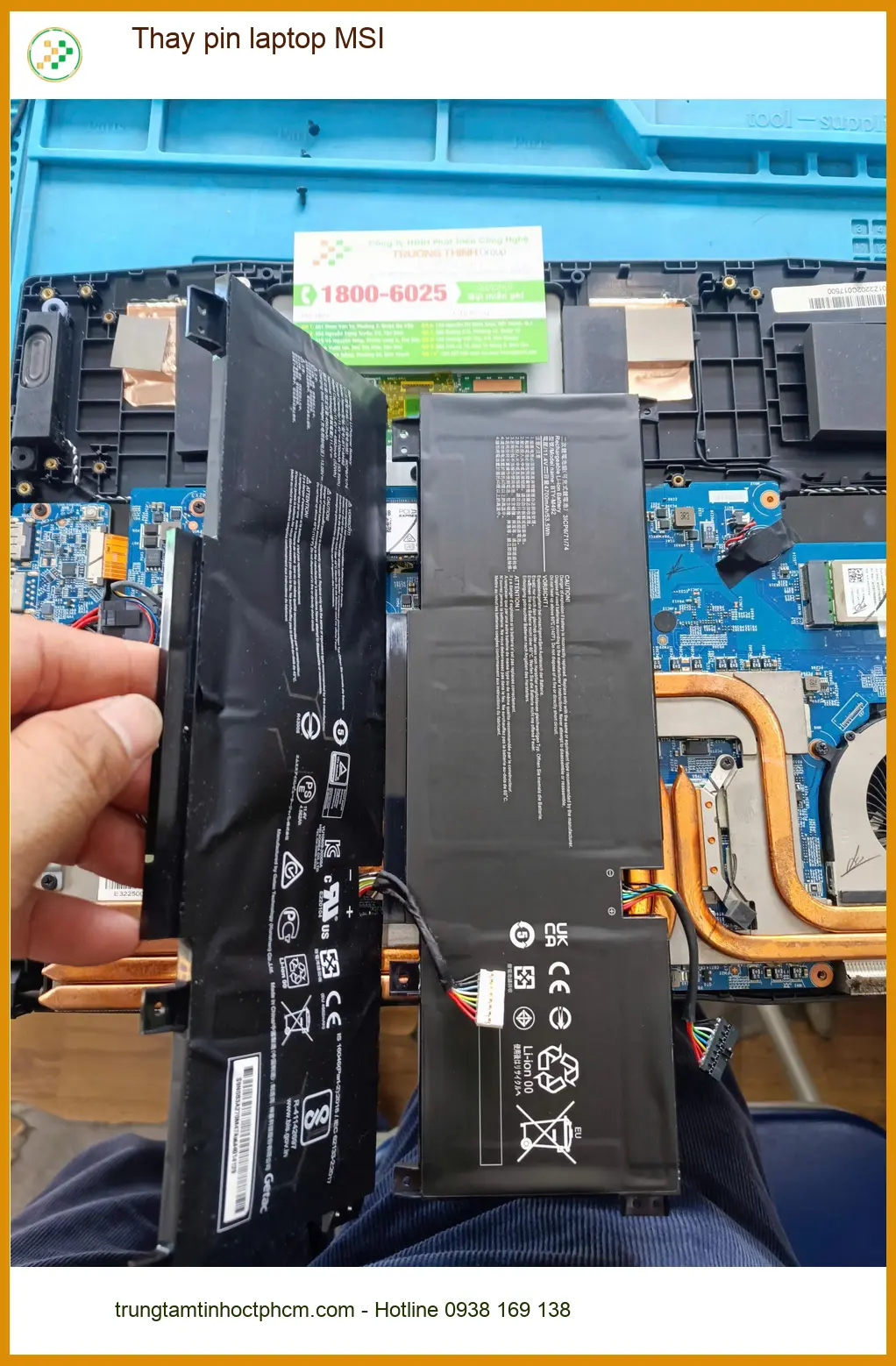 Chị Thảo kế toán cần gấp chỗ Thay pin laptop MSI Quận Tân Phú ảnh thực tế 1